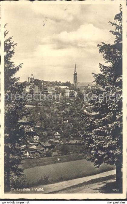 Falkenstein Vogtland Teilansicht Kirche