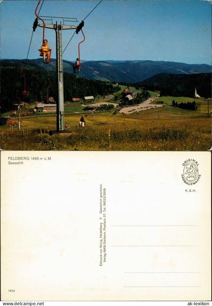 Ansichtskarte Feldberg (Schwarzwald) FELDBERG Schwarzwald Sessellift 1980