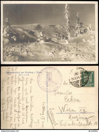 Feldberg (Schwarzwald) Tannenfriedhof am Feldberg i. Schwarzwald 1924