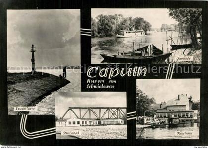 Caputh Leuchtturm am Schwielowsee Gemuende Strandbad Faehrhaus