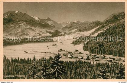 Langenwang Fischen Winterlandschaft Alpenpanorama