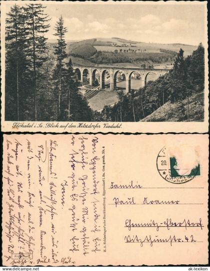 Ansichtskarte Hetzdorf-Flöha (Sachsen) Viadukt 1936