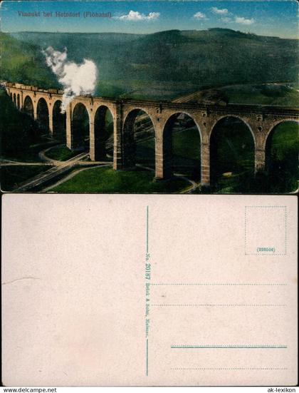 Ansichtskarte Hetzdorf-Flöha (Sachsen) Viadukt, Dampflokomotive 1917