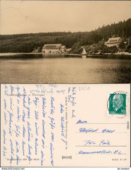 Ansichtskarte Frankenhain Lütschetalsperre 1967