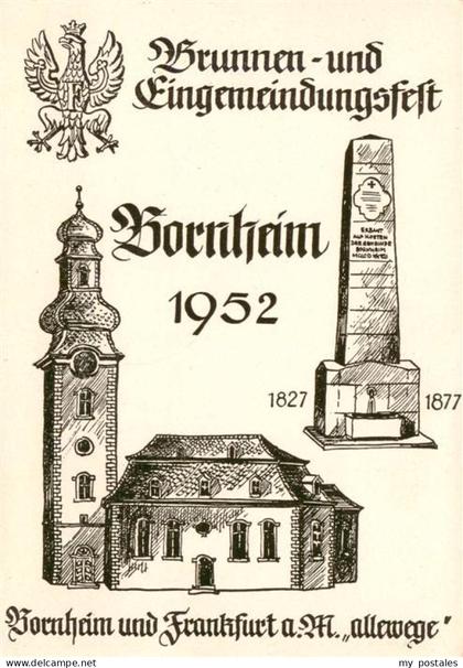 Bornheim Hessen Frankfurt Main Brunnen und Eingemeindungsfest 1952