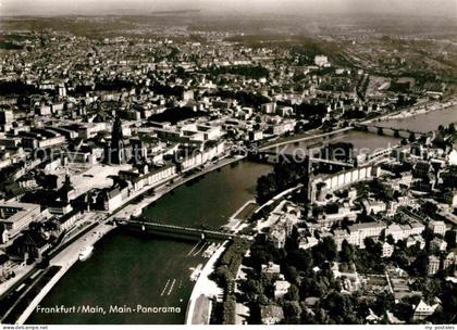 Frankfurt Main Main Panorama Fliegeraufnahme