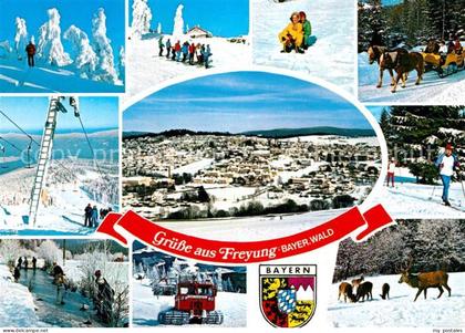 Freyung Freyung-Grafenau Bayern Skigebiet Pferdeschlitten Schleppschift Eisstock