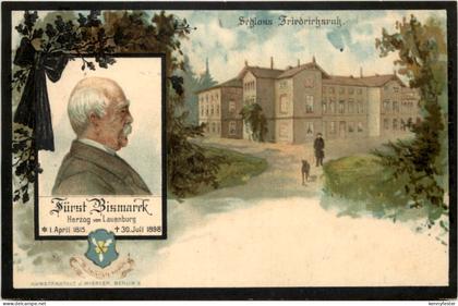 Schloss Friedrichsruh - Fürst Bismarck - Litho