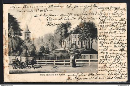 AK Friesack, Burg, Kirche