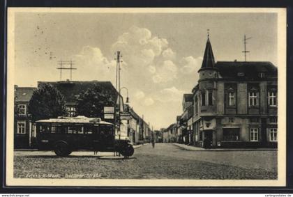 AK Friesack /Mark, Omnibus in der Berliner Strasse