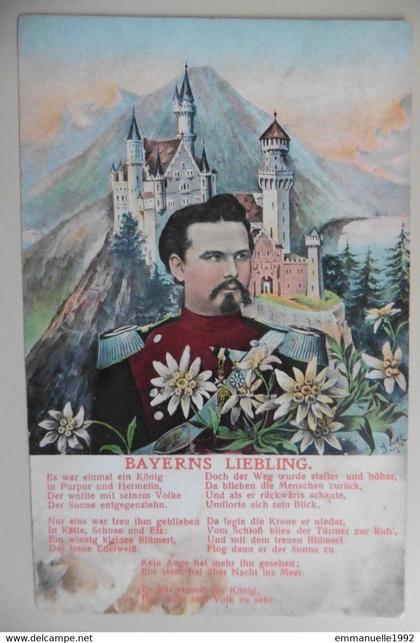 CPA Louis II de Bavière König Ludwig II von Bayern Schloss Neuschwanstein 1906 - King Ludwig of Bavaria