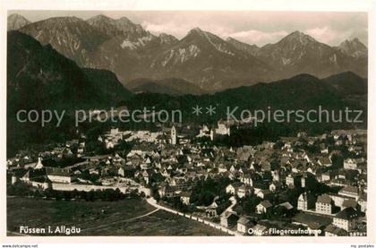Fuessen Allgaeu Luftaufnahme
