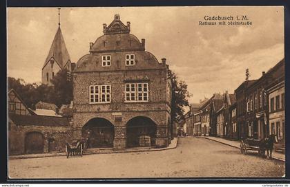 AK Gadebusch, Rathaus mit Steinstrasse