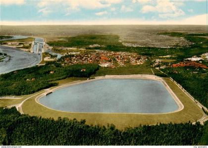 Geesthacht Elbe Schleswig-Holstein Speicherbecken Elbe Luftaufnahme Schleuse Wal