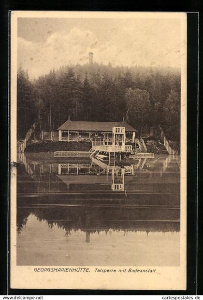AK Georgsmarienhütte, Talsperre mit Badeanstalt