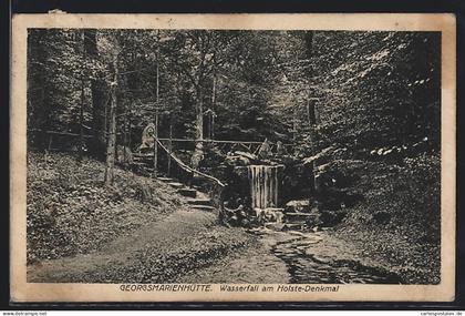 AK Georgsmarienhütte, Wasserfall am Holste-Denkmal