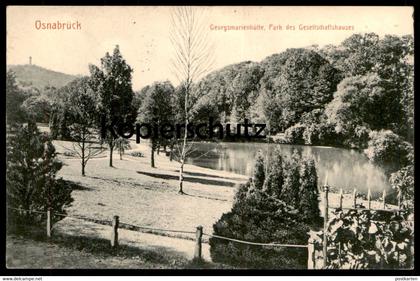 ALTE POSTKARTE OSNABRÜCK GEORGSMARIENHÜTTE PARK DES GESELLSCHAFTSHAUSES GESELLSCHAFTSHAUS postcard cpa AK Ansichtskarte