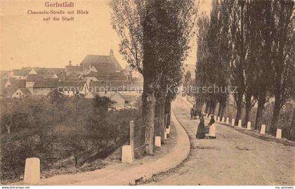 Gerbstaedt Gerbstedt Mansfeld-Suedharz Sachsen-Anhalt Chaussée-Strasse mit Blick