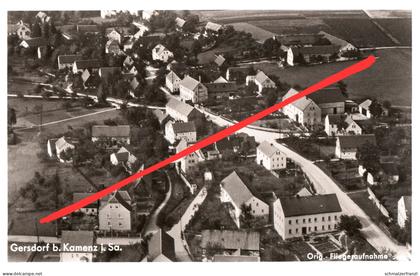 AK Gersdorf Gasthof ? Strähle Luftbild Flieferaufnahme a Haselbachtal Bischheim Steina Möhrsdorf Elstra Pulsnitz Kamenz