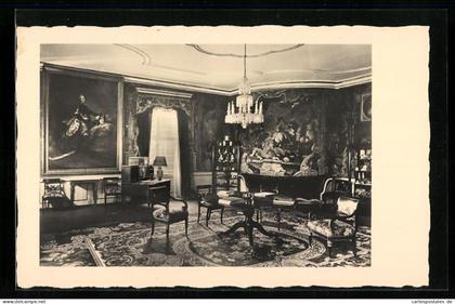 AK Glücksburg /Ostsee, Schloss Glücksburg, Gäste-Wohnzimmer