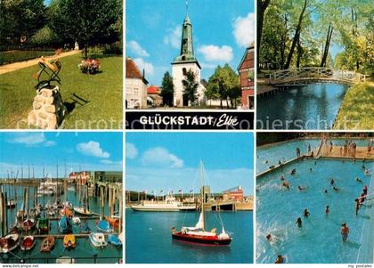 Glueckstadt Park Kirche Yachthafen Freibad Bruecke