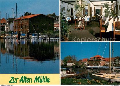 Glueckstadt Restaurant Zur alten Muehle Hafen Segelboote