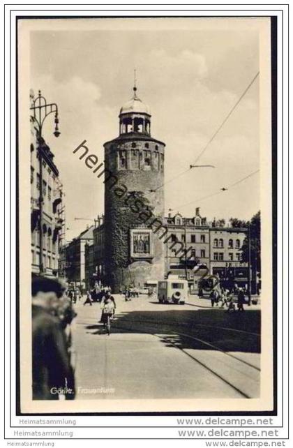 Görlitz - Frauenturm - Foto-AK 50er Jahre