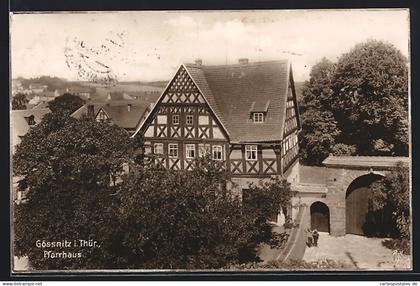 AK Gössnitz i. Thür., Blick auf das Pfarrhaus