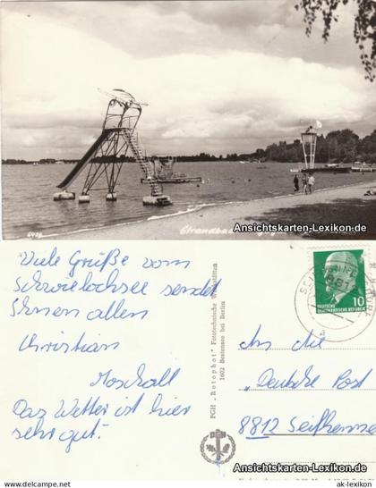 Ansichtskarte Goyatz-Schwielochsee Strandbad mit Wasserrutsche 1971