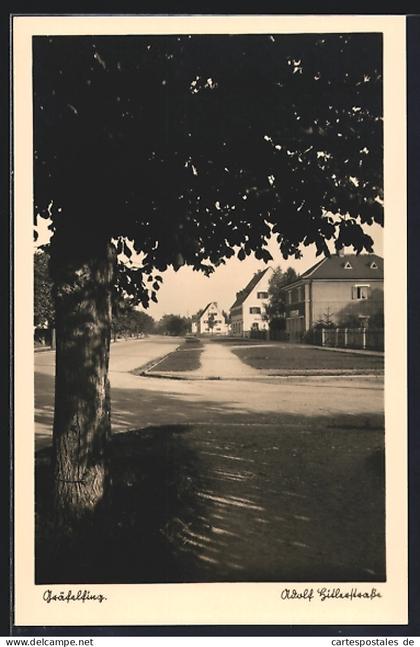 AK Gräfelfing, Strasse mit Kreissparkasse