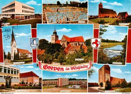 Greven  Westfalen Schule Freibad Kirche Gymnasium Hansaviertel Schoenevlieth