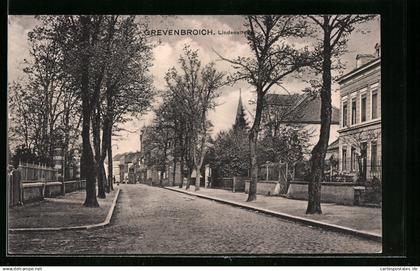 AK Grevenbroich, Lindenstrasse mit Bäumen