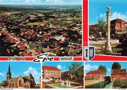 Epe Westfalen Gronau Borken NRW Fliegeraufnahme Martersaeule St Agatha Kirche Br