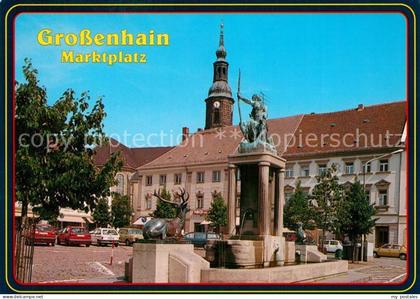 Grossenhain Sachsen Marktplatz mit Dianabrunnen