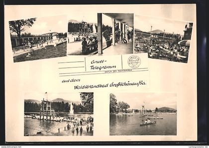 AK Grossschönau /Sa., Szenen aus dem Waldstrandbad