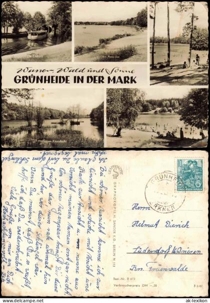 Altbuchhorst-Grünheide (Mark) Fahrgastschiff auf Löcknitz, Peetz-See 1960
