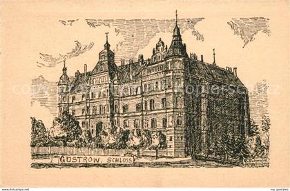 Guestrow Mecklenburg Vorpommern Schloss Kuenstlerkarte