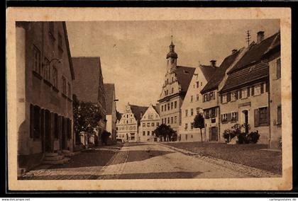AK Gundelfingen, Strassenpartie mit Wohnhäusern