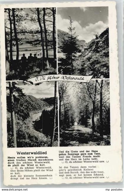 Hachenburg Westerwald Hachenburg [Stempelabschlag] Westerwaldlied