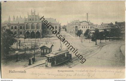 Halberstadt - Realgymnasium - Strassenbahn