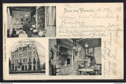 AK Hannover, Hotel Stadt Brüssel, Inh. Paul Werner