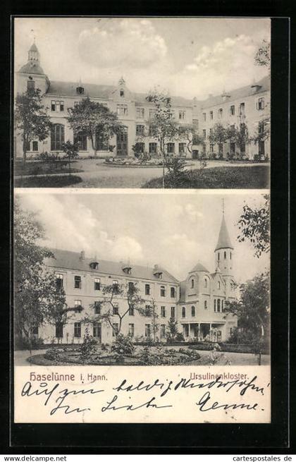 AK Haselünne / Hann., Ansichten vom Ursulinenkloster