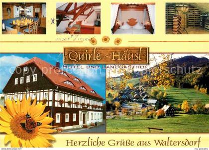 Waltersdorf Oberlausitz Hotel Landgasthof Quirle Haeusl Sonnenblume Schmetterlin