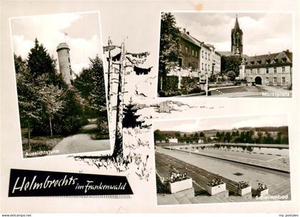 Helmbrechts Oberfranken Aussichtsturm Marktplatz Schwimmbad