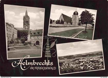 Helmbrechts Oberfranken Marktplatz Kirchturm Kirche Stadtpanorama Frankenwald Me
