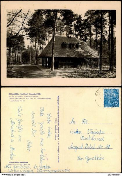 Hermsdorf (Thüringen) HO-Raststätte „Teufelstal" Hermsdorf-Thür. 1956