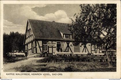 CPA Bad Orb im Main Kinzig Kreis Hessen, Kaffee Waldfriede, Inh. Heinrich Vogel, Garten