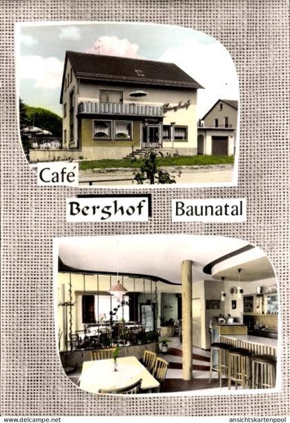CPA Baunatal in Hessen, Café Berghof, Außenansicht, Innenansicht