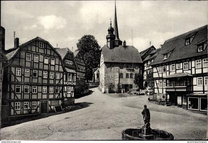 CPA Burgenstadt Schlitz Vogelsbergkreis, Fachwerkhäuser am Markt