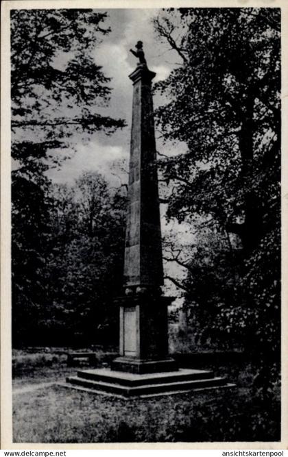 CPA Erfelden Riedstadt in Hessen, Schwedensäule am Altrhein bei Forsthaus Knoblochsaue